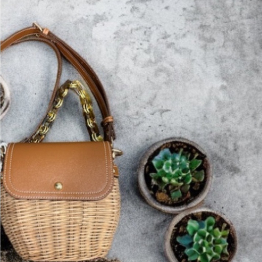 Tommy Bahama Picnic Basket Cross-body Straw Bag